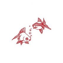 MIMI'lou - Muursticker - Vissen Rood