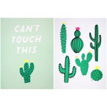 Meri Meri - Set van 2 posters - Cactus & Can't touch this*