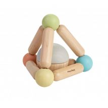 Plan Toys - Flexibele driekhoeks rammelaar - pastelkleurig
