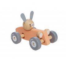 Plan Toys - Flitsende konijnen racewagen