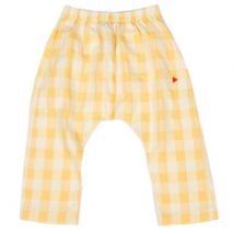 mundo melocoton - Baggy Hose Big Vichy Yellow - Baby