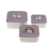 Laessig - Snackbox-Set - Tiny farmer lilac