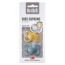 BIBS - 2er Set BIBS Supreme Silikon Schnuller - Mustard & Petrol