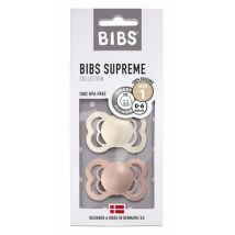 BIBS - 2er Set BIBS Supreme Silikon Schnuller - Ivory & Blush