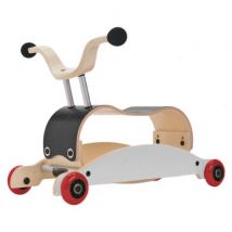 Wishbone Bike - Mini-Flip 3-in-1 Laufwagen Schwarz + Weiß + Rot