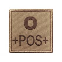 Patch Groupe Sanguin O+ Brodé Sur Tissu Tan - A10 Equipment - Vet Sécurité