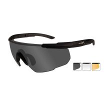 Balistyczne okulary ochronne saber advanced (zestaw 3 soczewek szary/bezbarwny/rdzawy) - czarny - wiley x
