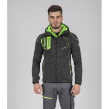 Kamizelka robocza lynx - czarna melanż/zielona fluo - nine worths by north ways 3xl