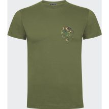 Tee-shirt Kaki Avec Logo Punisher Woodland Côté Coeur - Army Design - Taille 2xl - Vet Sécurité
