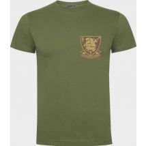 Tee-shirt Kaki Avec Logo Commandos Marine Côté Coeur - Army Design By Summit Outdoor
