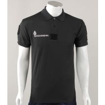 Polo Gendarmerie Departementale Cooldry + Velcros Noir - Patrol Equipement - Taille L - Vet Sécurité