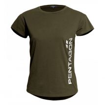 T-shirt Femme Whisper Ladies Avec Logo Vertical - Ral7013 - Pentagon - Taille L - Vet Sécurité