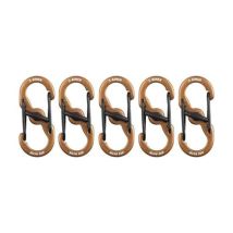 S-biner microlock aluminum - 5 pack - coyote - nite ize
