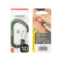 Slidelock Carabiner Aluminum 4 - Olive - Nite Ize - Vet Sécurité