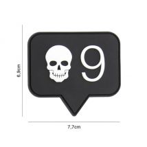 Patch 3d pvc skull 9 - 101 inc