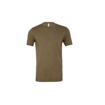 Koszulka unisex z okrągłym dekoltem triblend w kolorze zielonym oliwkowym - bella&canvas 2xl