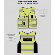 Gilet Tactic Jaune Hv Sécurité Privée - Vvs - Vet Sécurité