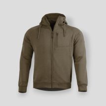 Bluza z kapturem na zamek leonidas 2.0 - brązowy terra - pentagon s
