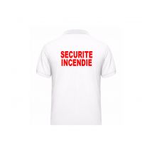 Polo Securite Incendie Blanc - Vetsecurite - Taille S - Vet Sécurité