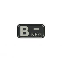 Patch Groupe Sanguin B- Noir - Jtg - Vet Sécurité