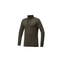 Tee-shirt Manches Longues Avec Zip Turtleneck 200 Vert - Woolpower - Taille M - Vet Sécurité