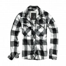 Chemise Flanelle à Carreaux Noir & Blanc- Brandit - Taille S - Vet Sécurité