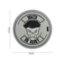 Patch 3d En Pvc "death Or Glory" Gris - 101 Inc - Vet Sécurité