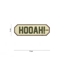 Patch 3d En Pvc "hooah" Sable - 101 Inc - Vet Sécurité