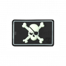 Patch Pirate Skull Noir Phosphorescent - Jtg - Vet Sécurité