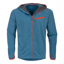 Hybrydowa kurtka polarowa w kratę hirta - stalowy niebieski - highlander outdoor s