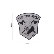 Patch 3d Pvc Keep Our Oarths Gris - 101 Inc - Vet Sécurité