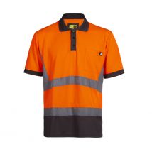 Polo De Travail Hv Apollo - Orange Fluo - Nine Worths By North Ways - Taille L - Vet Sécurité