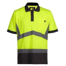 Polo De Travail Hv Apollo - Jaune Fluo - Nine Worths By North Ways - Taille 3xl - Vet Sécurité