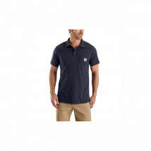 Polo Avec Poche Force Delmont Navy - Carhartt - Taille S - Vet Sécurité