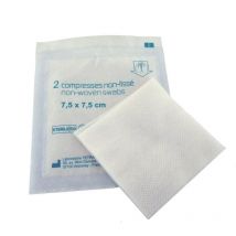 Lot De 2 Compresses Non Tissées Stériles 7,5x7,5 Cm - Cirmédical - Vet Sécurité