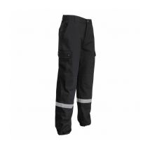 Pantalon Treillis Noir Bandes Rétro-réflechissantes - Vetsecurite