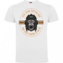T-shirt biały tank battalion - army design s