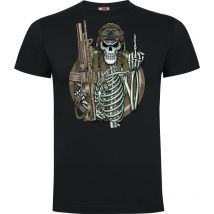 Tee-shirt Noir Squelette - Army Design By Summit Outdoor