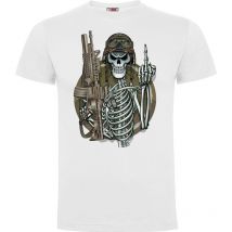 Tee-shirt Blanc Squelette - Army Design By Summit Outdoor - Taille XL - Vet Sécurité