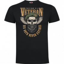 T-shirt czarny his oath never expires - army design 2xl