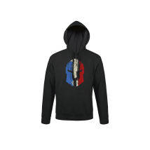 Sweat-shirt Noir à Capuche Spartan - Army Design - Taille M - Vet Sécurité