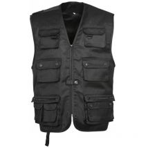 Gilet Reporter Uni Noir - Idaho - Taille L - Vet Sécurité