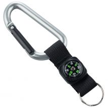 Mousqueton 8 Mm Avec Boussole Gris - Munkees - Vet Sécurité