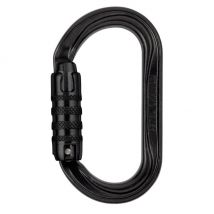 Owalny karabinek o wysokiej wytrzymałości oxan z blokadą triact-lock - czarny - petzl