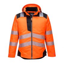 Parka Hv Pw3 Orange Noir - Portwest - Taille L - Vet Sécurité