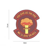 Patch 3d Pvc We Give 'em Hell Rouge - 101 Inc - Vet Sécurité