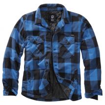 Pikowana kurtka flanelowa czarno-niebieska - brandit 7xl