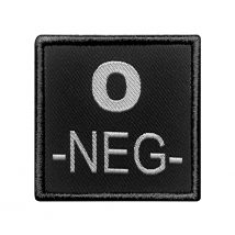 Patch Groupe Sanguin O- Brodé Sur Tissu Noir - A10 Equipment - Vet Sécurité