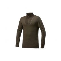 Tee-shirt Manches Longues Avec Zip Turtleneck 400 Pine Green - Woolpower - Taille Xs - Vet Sécurité