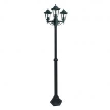 BricolageDirect - Lampadaire Extérieur 3 Têtes 3x60w E27 Fonte Loan - Fonte d'aluminium - Noir